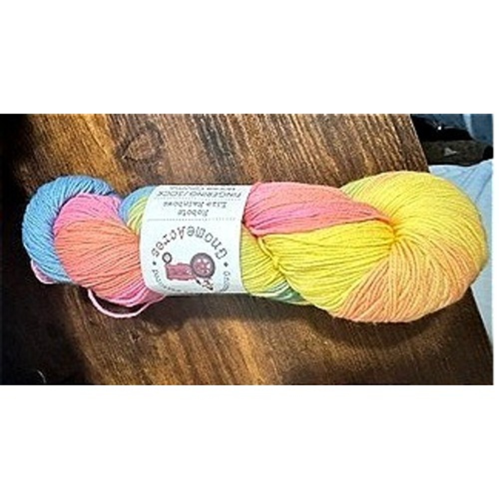 Gnome Acres Robots Like Rainbows Yarn 100g Multi NEW Hand Dyed Merino Sock